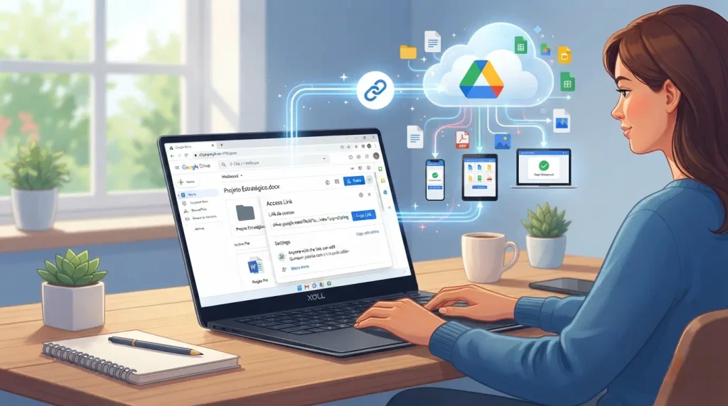 Como obter e compartilhar o link de um arquivo no Google Drive